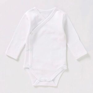 H&M Long Sleeve Wrap Over Bodysuit - White